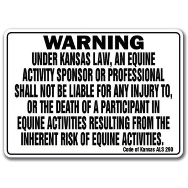 Signmission 14 in Height, 10 in Width, Plastic, 10" x 14", WS-Kansas Equine WS-Kansas Equine